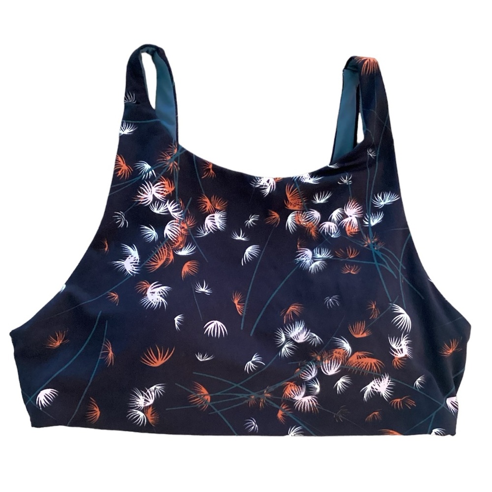 Carve Designs/Title Nine Zuri swim top high neck bikini size medium black